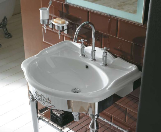 Globo Paestum Waschbecken 71x57 cm halbrund Klassisch-Einbauwaschbecken weiß PA006.BI