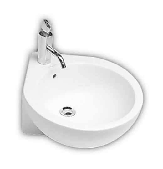 Hatria You&Me Waschbecken 46x46 cm halbrund Klassisch-Aufsatzwaschbecken weiß Y0H701