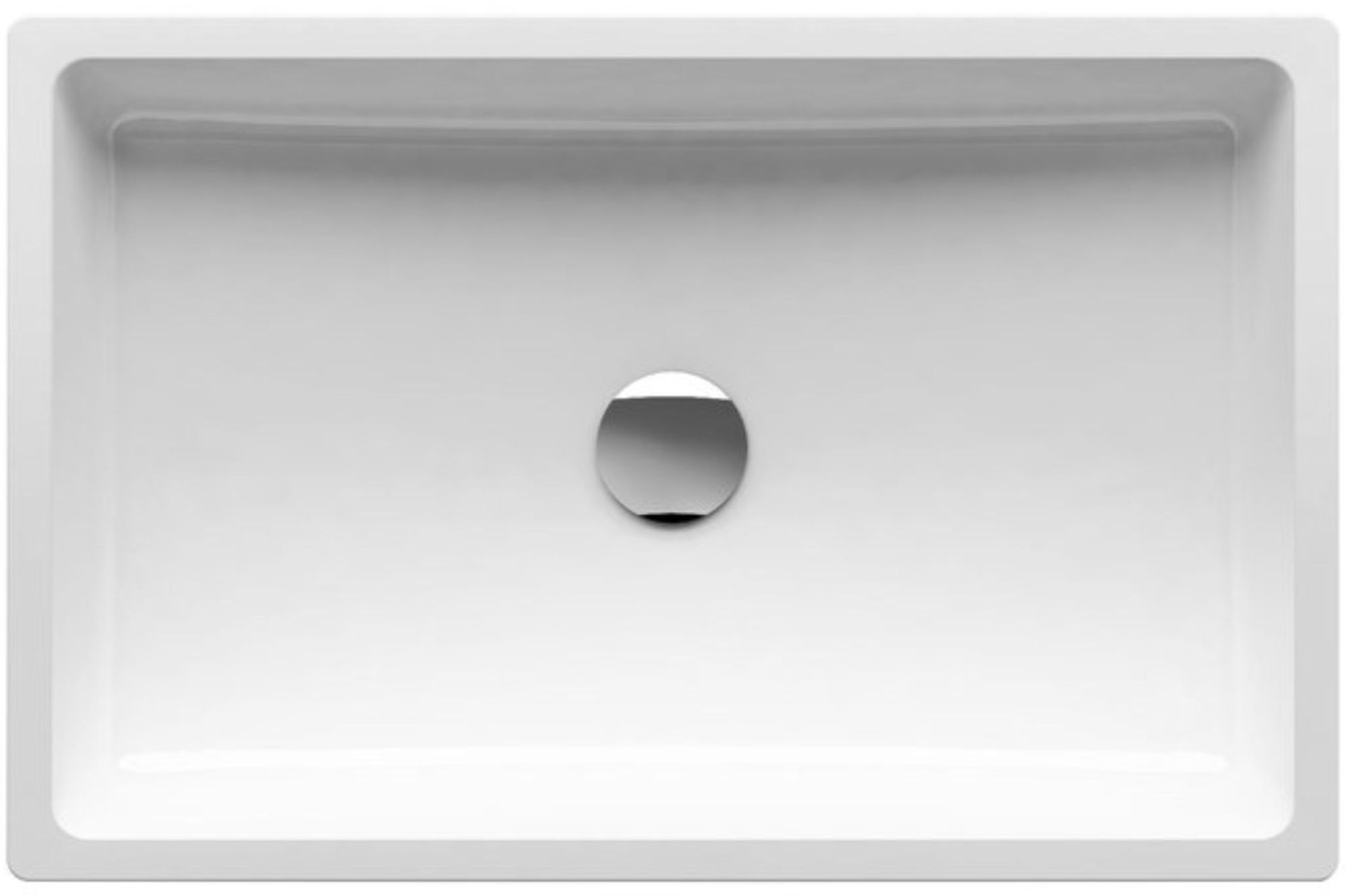 Ravak Formy 01 Waschbecken 60x39 cm rechteckig Aufsatzwaschbecken weiß XJL01260000