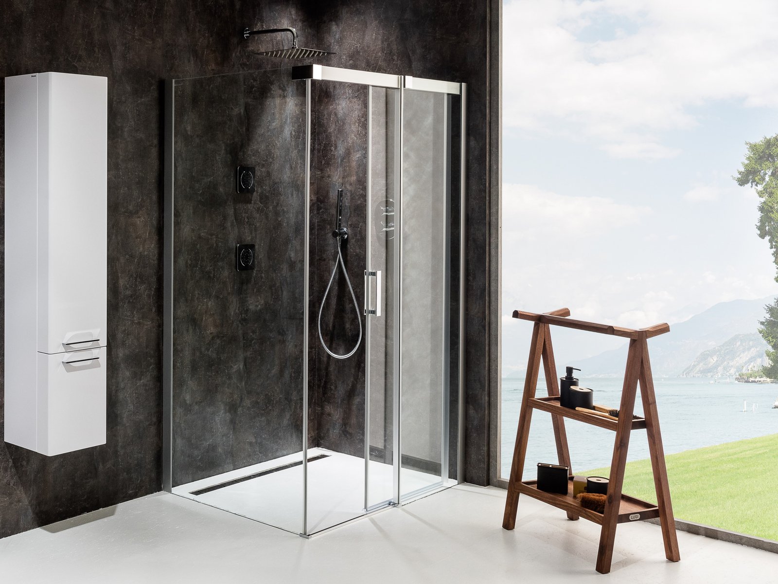 Ravak Matrix Dusche 100x100 cm quadratisch satin Matte/durchsichtiges Glas 0WPAAU00Z1