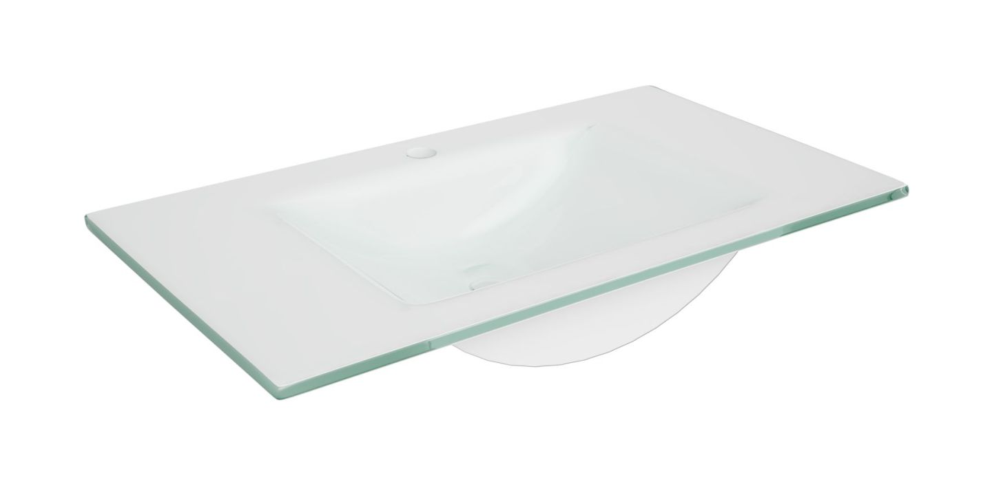 Defra Puro Waschbecken 80x46 cm rechteckig Möbel weiß 3074