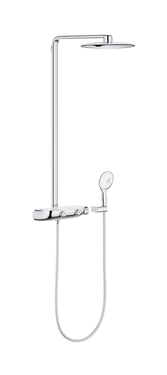 Grohe Rainshower Duschset Wandmontage mit Thermostat mit Regenbrause StarLight Chrom 26361000