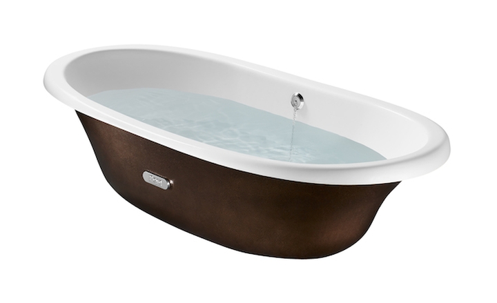 Roca Newcast Freistehende Badewanne 170x85 cm oval zweifarbig A233650008