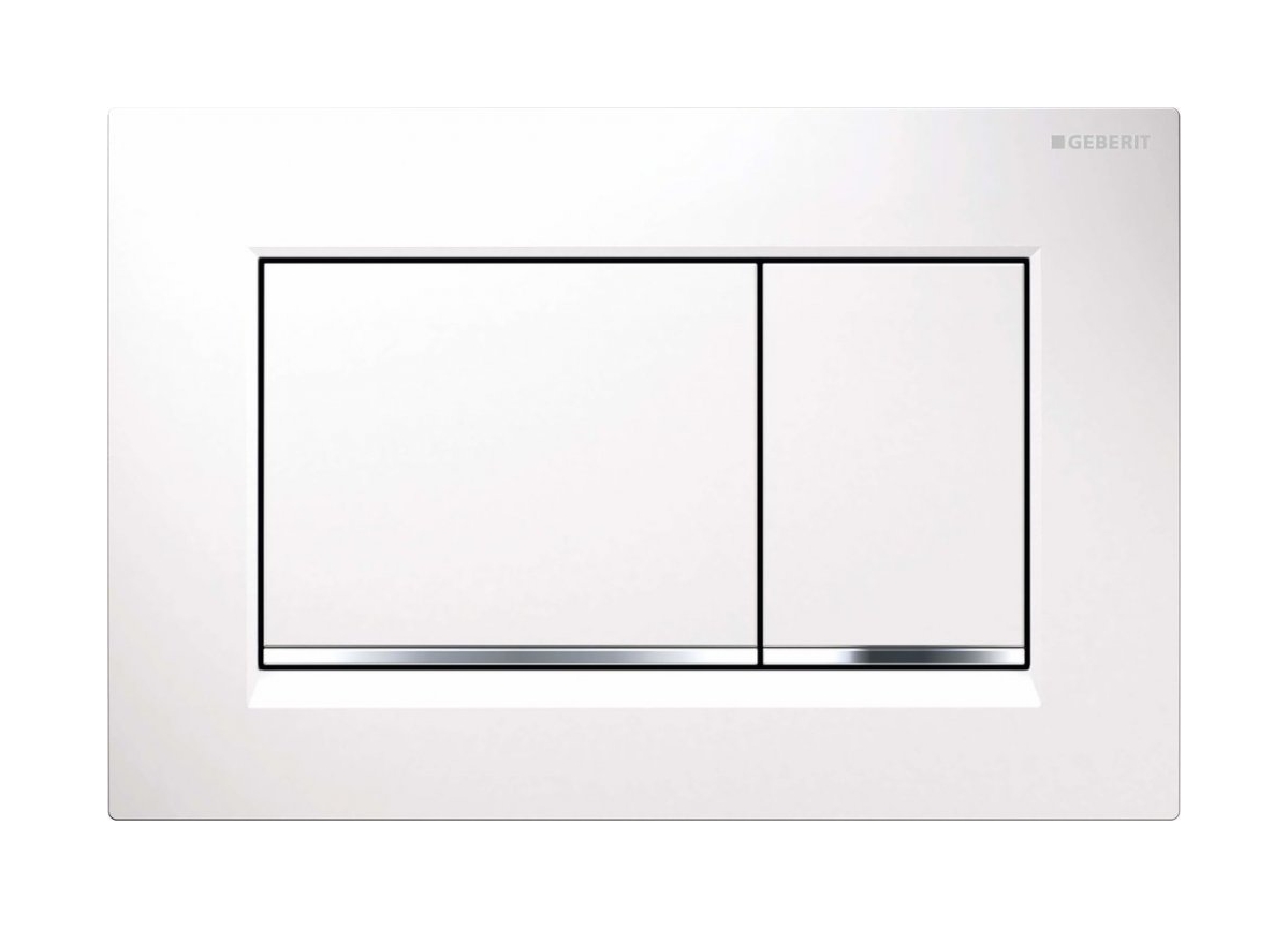 Geberit Sigma20 Betätigungsplatte für Toilette glänzender Chrom-weiß 115.883.KJ.1
