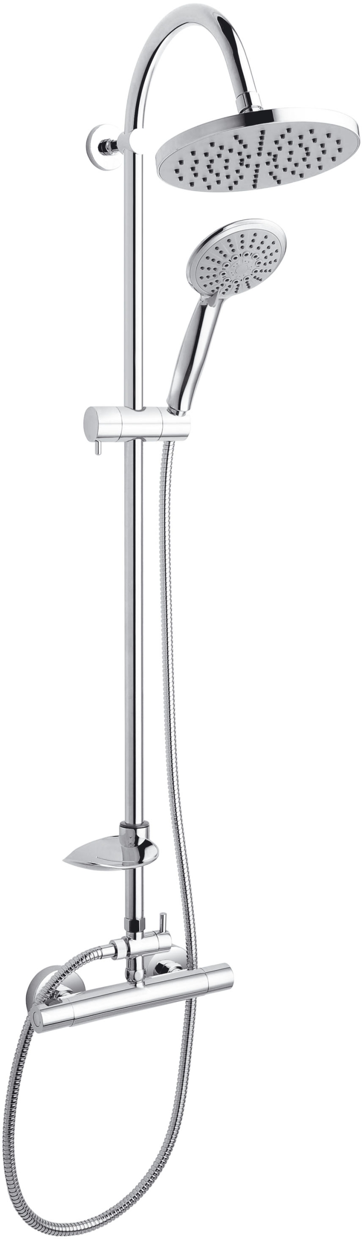 Ferro Trinity Duschset Wandmontage mit Thermostat chrom NP71-TRM7U