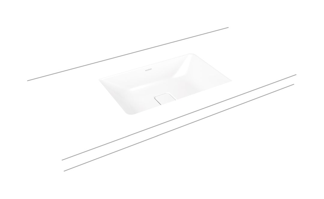 Kaldewei Cono Waschbecken 56.9x38.2 cm rechteckig Unterbauwaschbecken weiß 902306003001