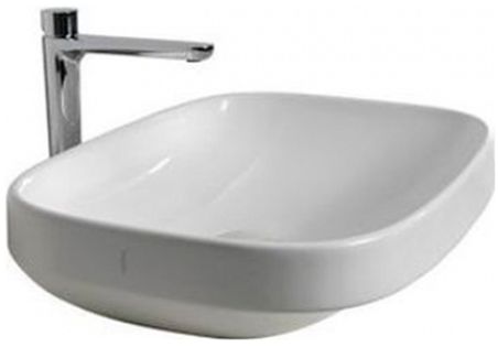 Hatria Abito Waschbecken 58x48 cm rechteckig Aufsatzwaschbecken weiß YXXA01