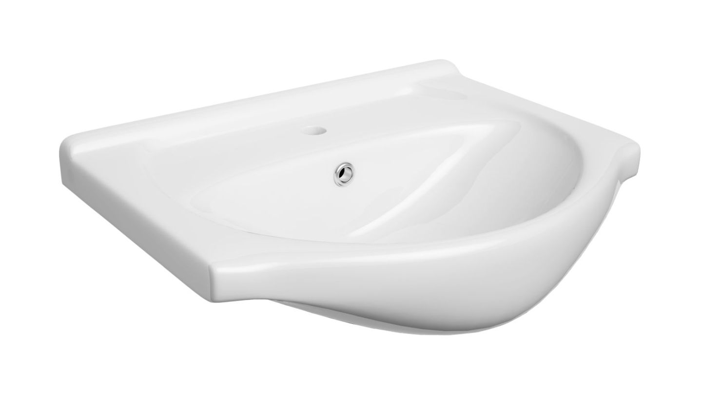 Defra Roberto Waschbecken 50x41 cm halbrund Möbel weiß 1520