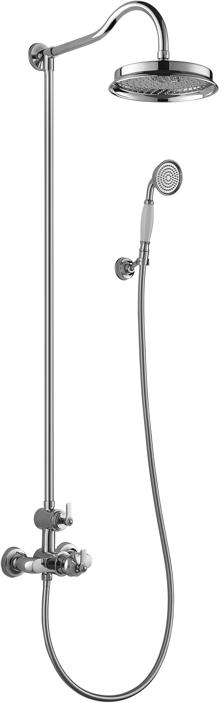 Omnires Armance Duschset Wandmontage mit Thermostat chrom AM5244/6CR