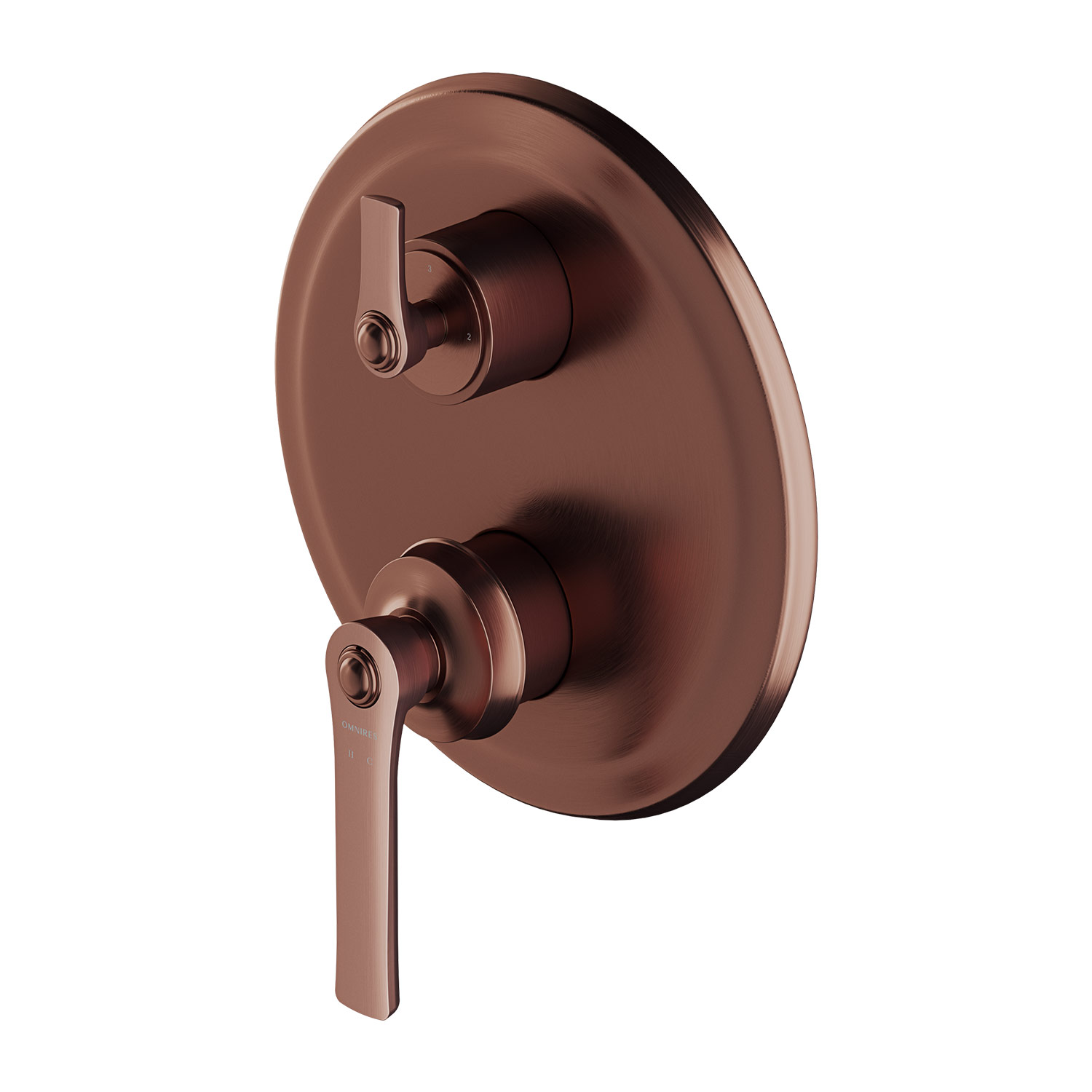 Omnires Armance Badewannen- und Duscharmatur Unterputz kupfer AM5237ORB