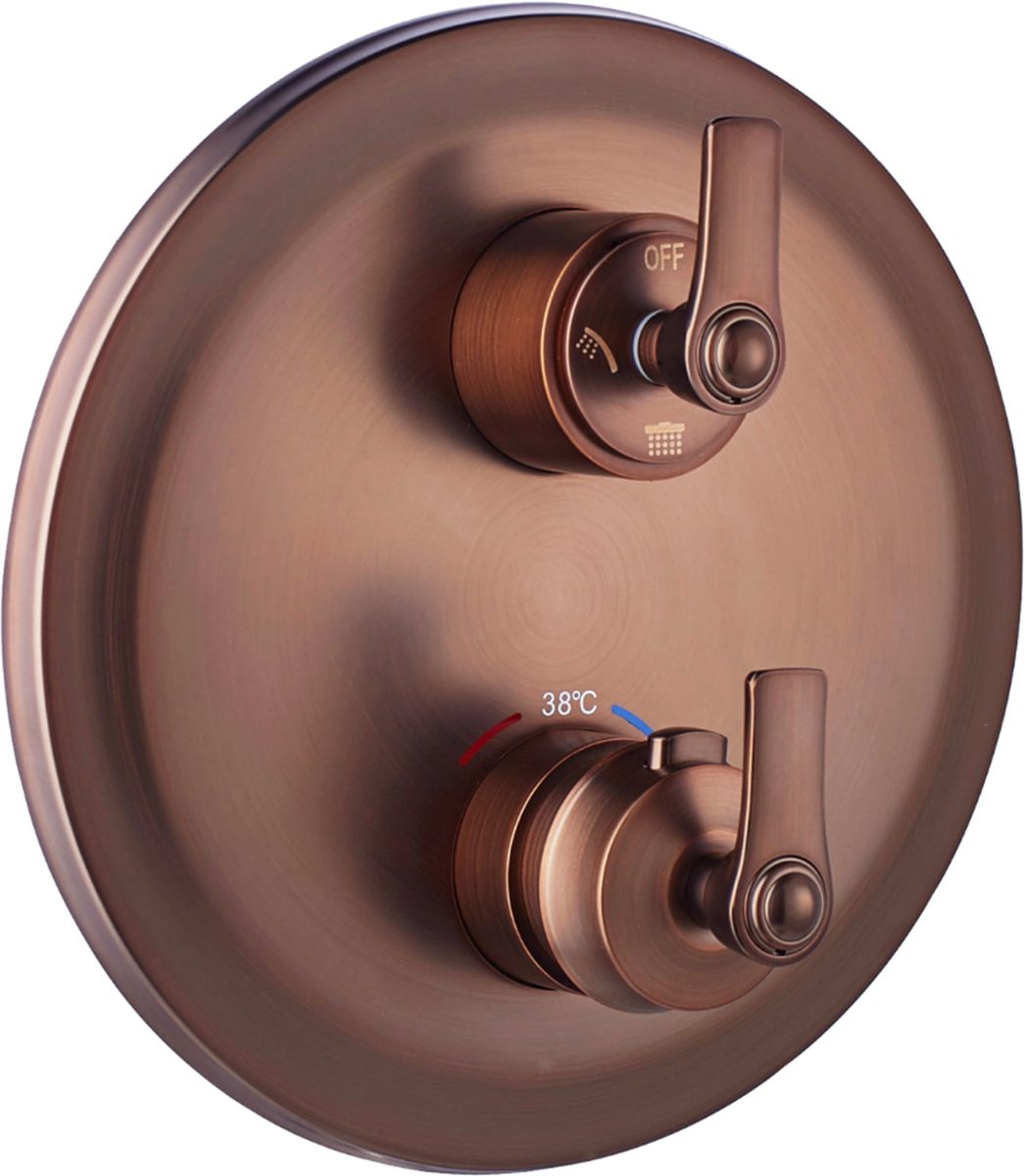 Omnires Armance Badewannen- und Duscharmatur Unterputz mit Thermostat kupfer AM5238/6ORB