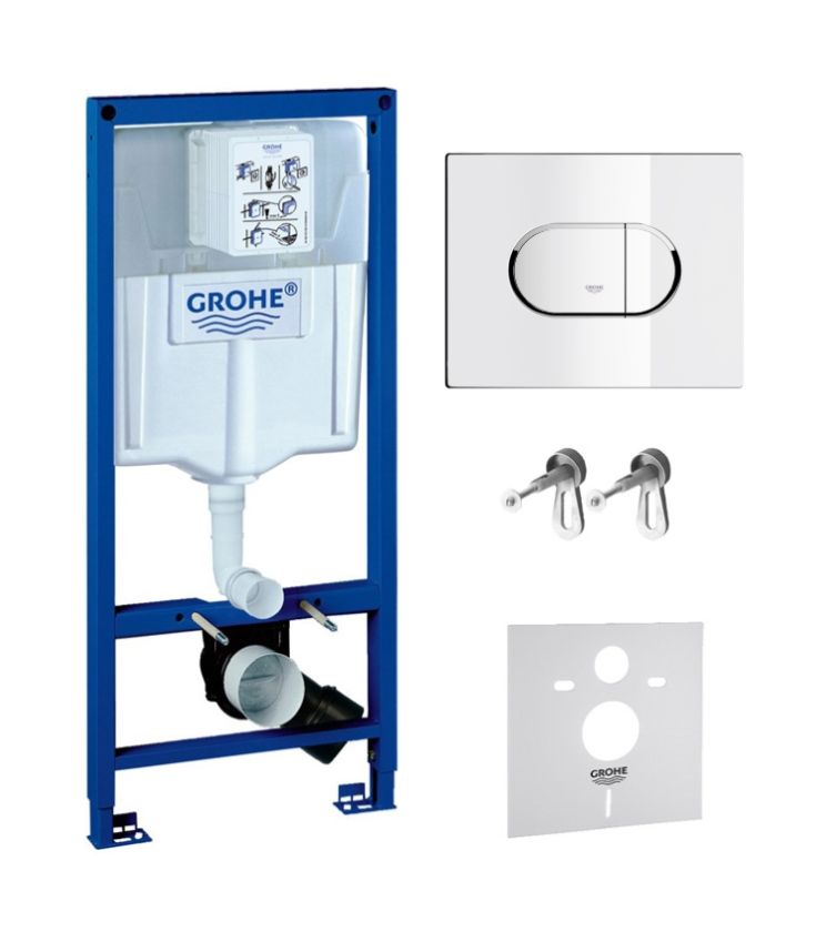 Set Unterputzrahmen Grohe Rapid SL 38539001, Betätigungsplatte Grohe Arena 38858000