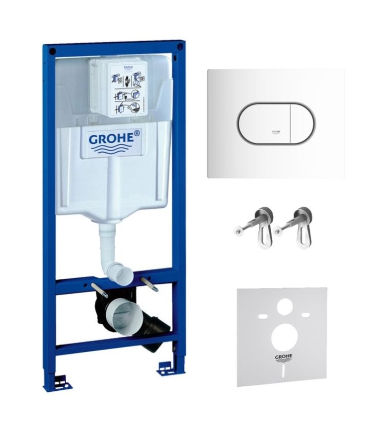 Set Unterputzrahmen Grohe Rapid SL 38539001, Betätigungsplatte Grohe Arena 38858SH0