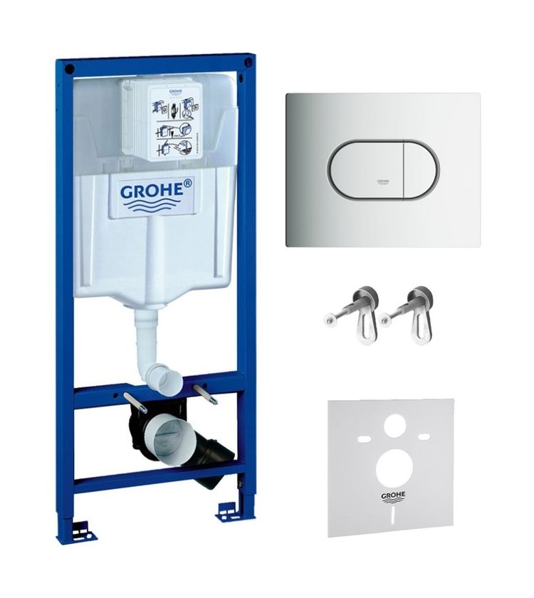 Set Unterputzrahmen Grohe Rapid SL 38539001, Betätigungsplatte Grohe Arena 38858P00