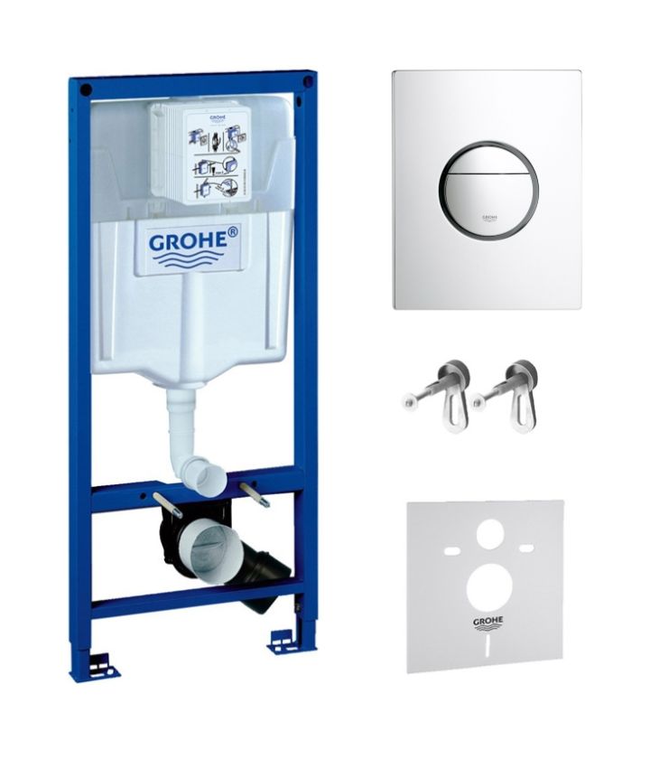 Set Unterputzrahmen Grohe Rapid SL 38539001, Betätigungsplatte Grohe Nova 38765000