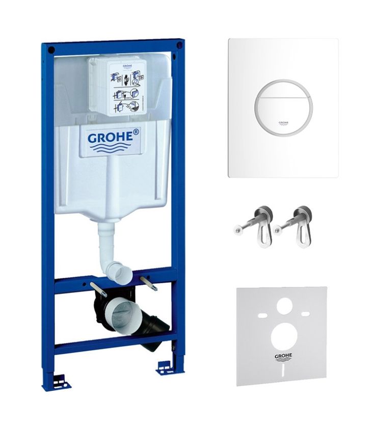 Set Unterputzrahmen Grohe Rapid SL 38539001, Betätigungsplatte Grohe Nova 38765SH0