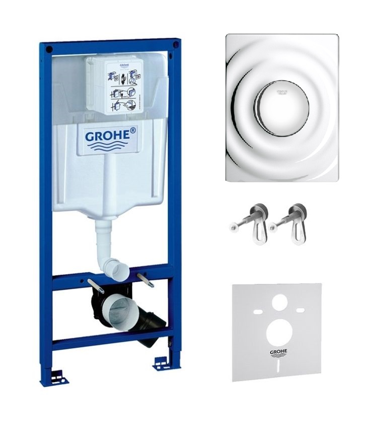 Set Unterputzrahmen Grohe Rapid SL 38539001, Betätigungsplatte Grohe Surf 38574000