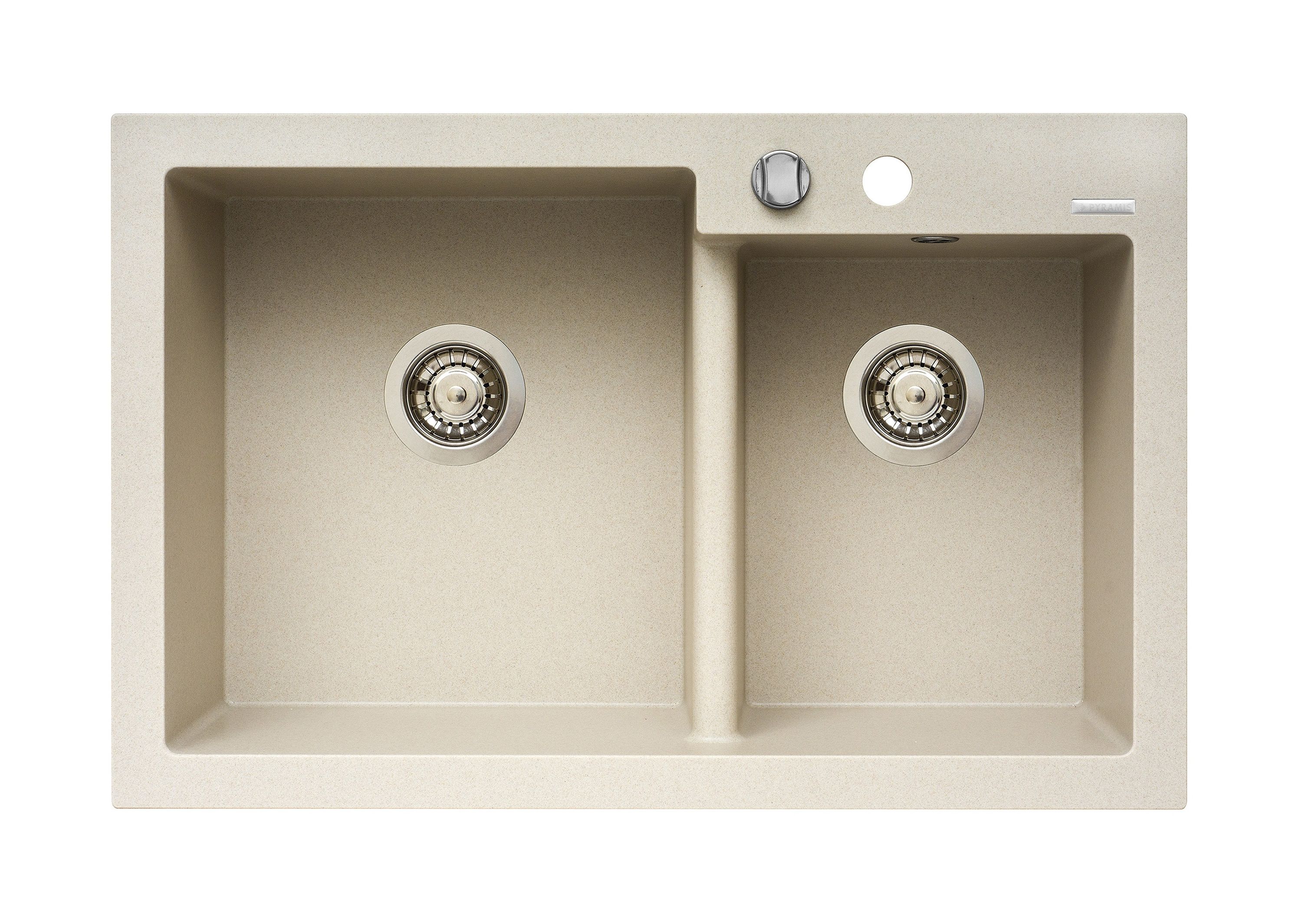 Pyramis Diplos Granitspüle 79x51 cm beige 070006501