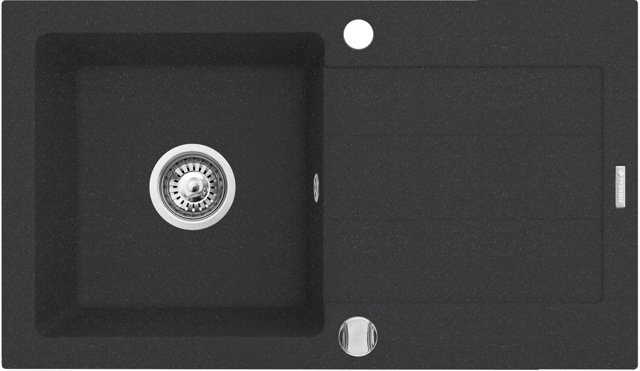 Pyramis Next Granitspüle 77x44 cm schwarz 070006801