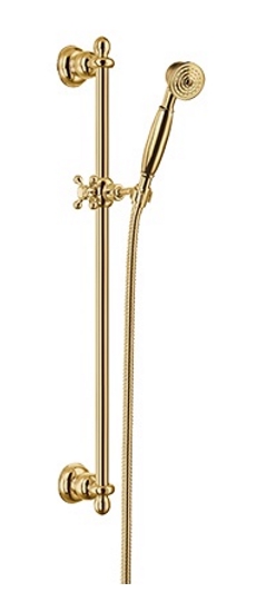 Omnires Art Deco Duschset Wandmontage gold ARTDECO-SGL