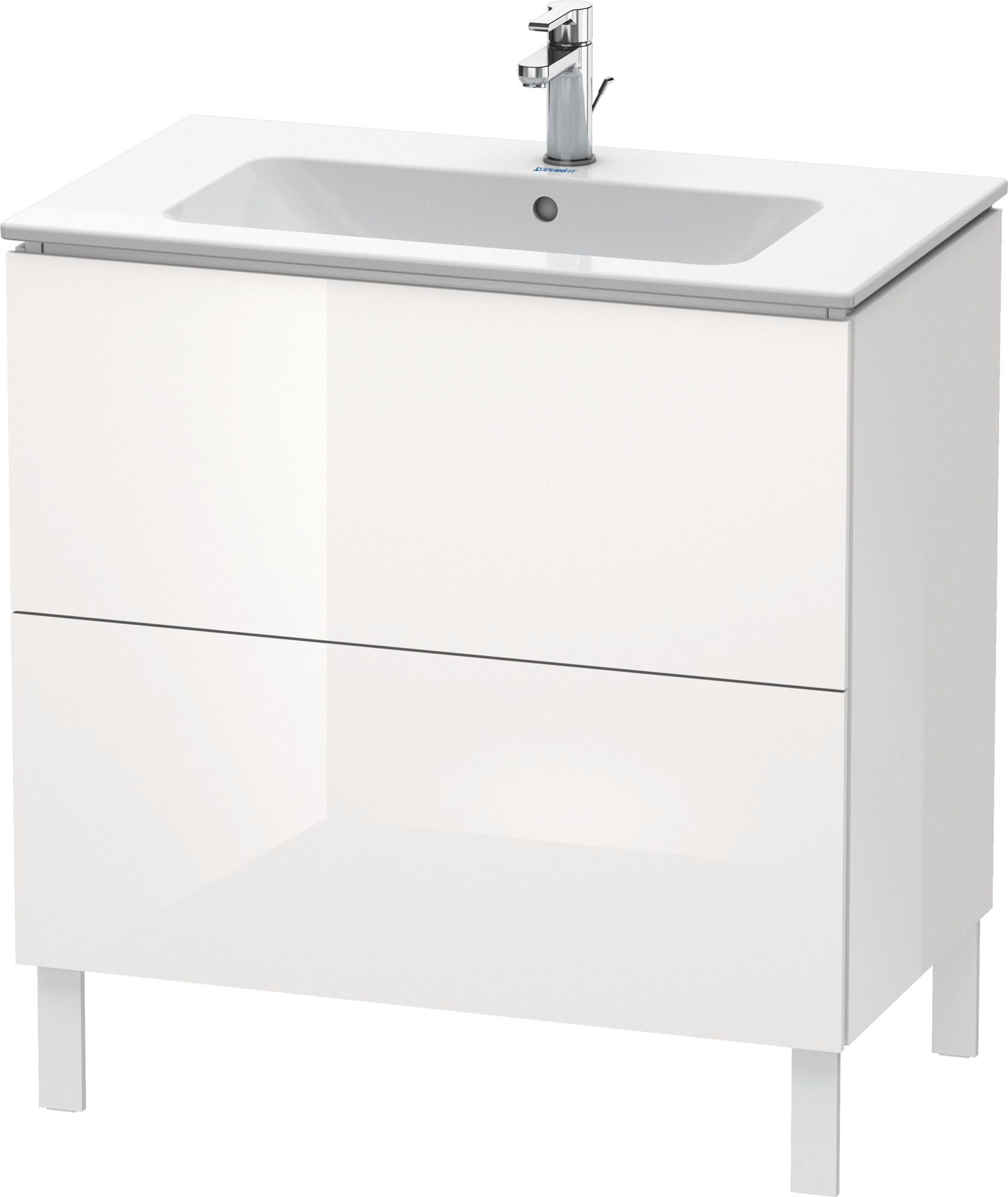 Duravit L-Cube Kabinett 82x48.1x70.4 cm Unterschrank stehend weiß LC662602222
