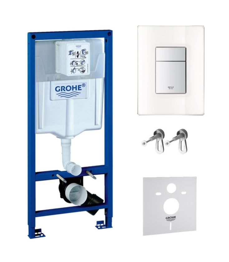 Set Betätigungsplatte Grohe Skate 38845LS0, Unterputzrahmen Grohe Rapid SL 38539001