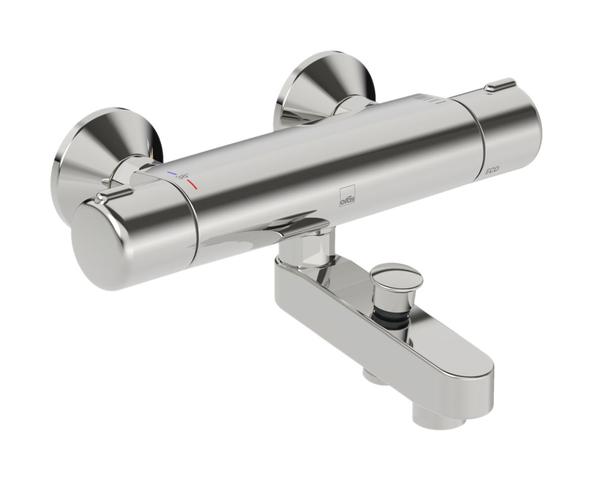 Oras Nova Badewannen- und Duscharmatur Wandmontage mit Thermostat chrom 7442U