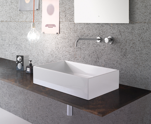 Globo Forty3 Waschbecken 60x37 cm rechteckig Aufsatzwaschbecken weiß FO062.BI