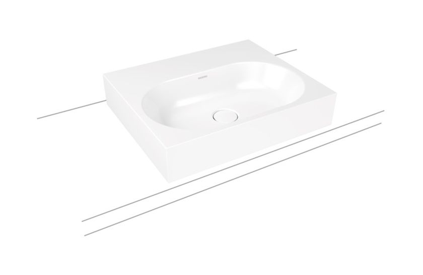 Kaldewei Centro Waschbecken 60x50 cm rechteckig Aufsatzwaschbecken weiß 903006013001