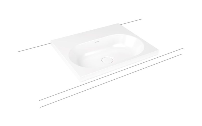 Kaldewei Centro Waschbecken 60x50 cm rechteckig Einbauwaschbecken weiß 902806013001