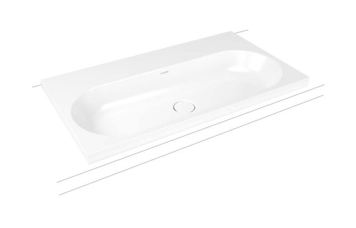 Kaldewei Centro Waschbecken 90x50 cm rechteckig Aufsatzwaschbecken weiß 902906013001