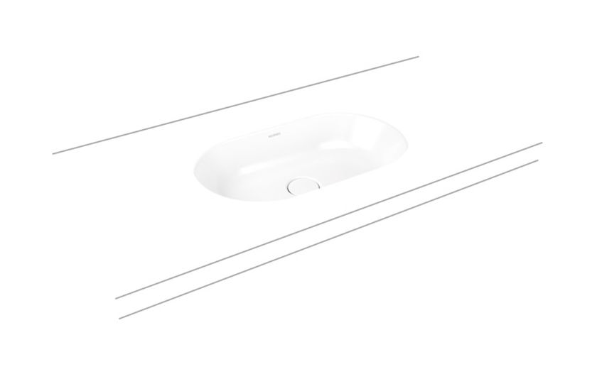 Kaldewei Centro Waschbecken 61x38 cm oval Unterbauwaschbecken weiß 903206003001