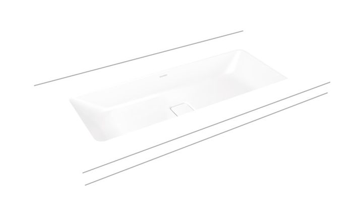 Kaldewei Cono Waschbecken 86.9x38.2 cm rechteckig Unterbauwaschbecken weiß 902406003001