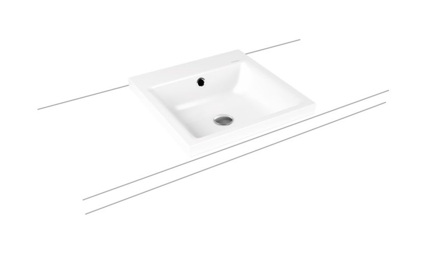 Kaldewei Puro Waschbecken 46x46 cm quadratisch Aufsatzwaschbecken weiß 900306013001
