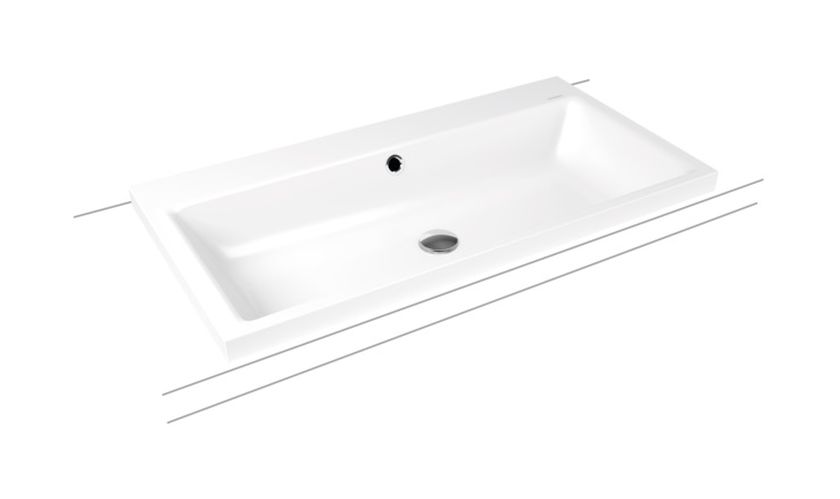 Kaldewei Puro Waschbecken 90x46 cm rechteckig Aufsatzwaschbecken weiß 900506013001