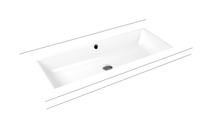 Kaldewei Puro Waschbecken 90x38.5 cm rechteckig Unterbauwaschbecken weiß 901106003001