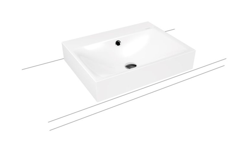 Kaldewei Silenio Waschbecken 60x46 cm rechteckig Aufsatzwaschbecken weiß 904106013001