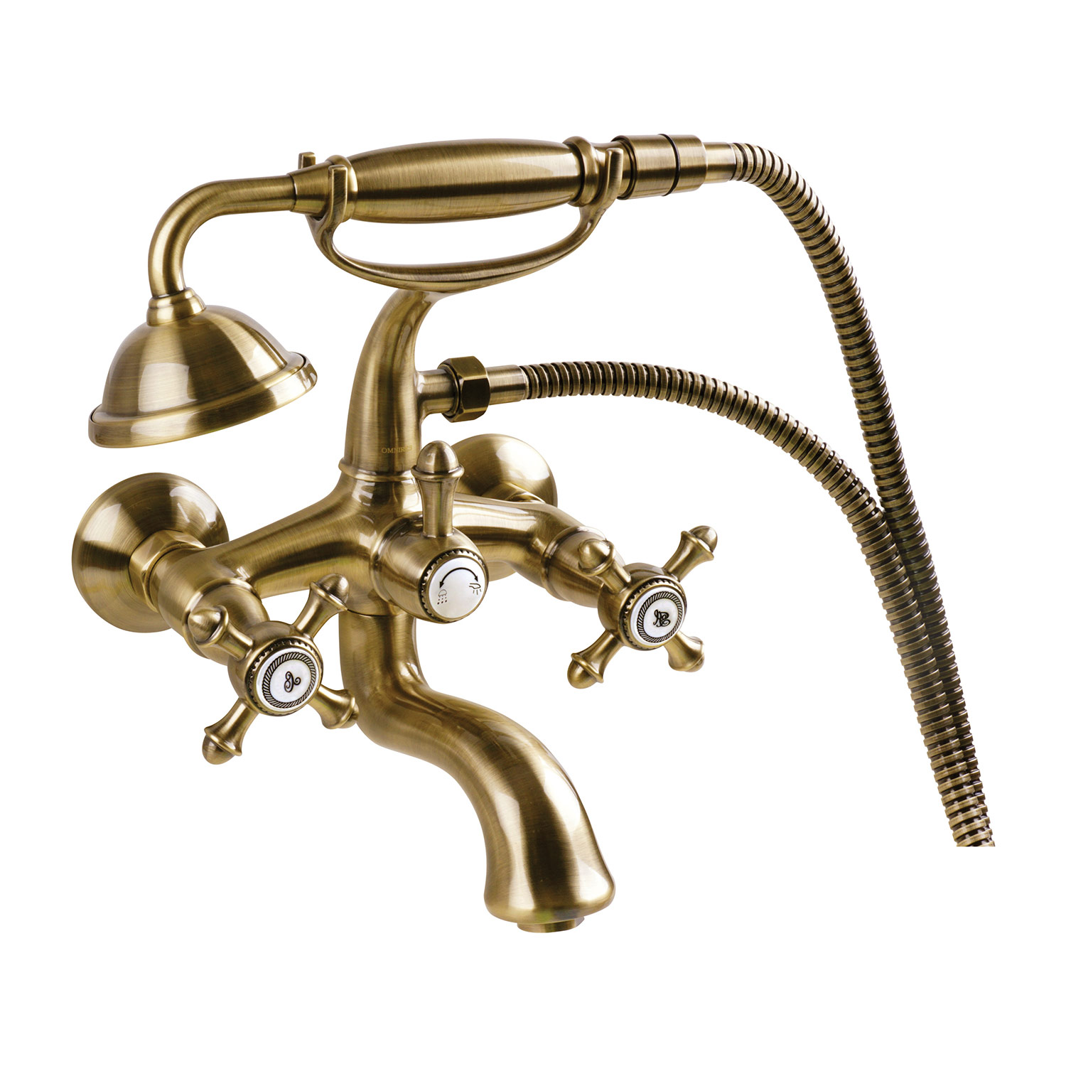 Omnires Retro Badewannen- und Duscharmatur Wandmontage || RE7231BR