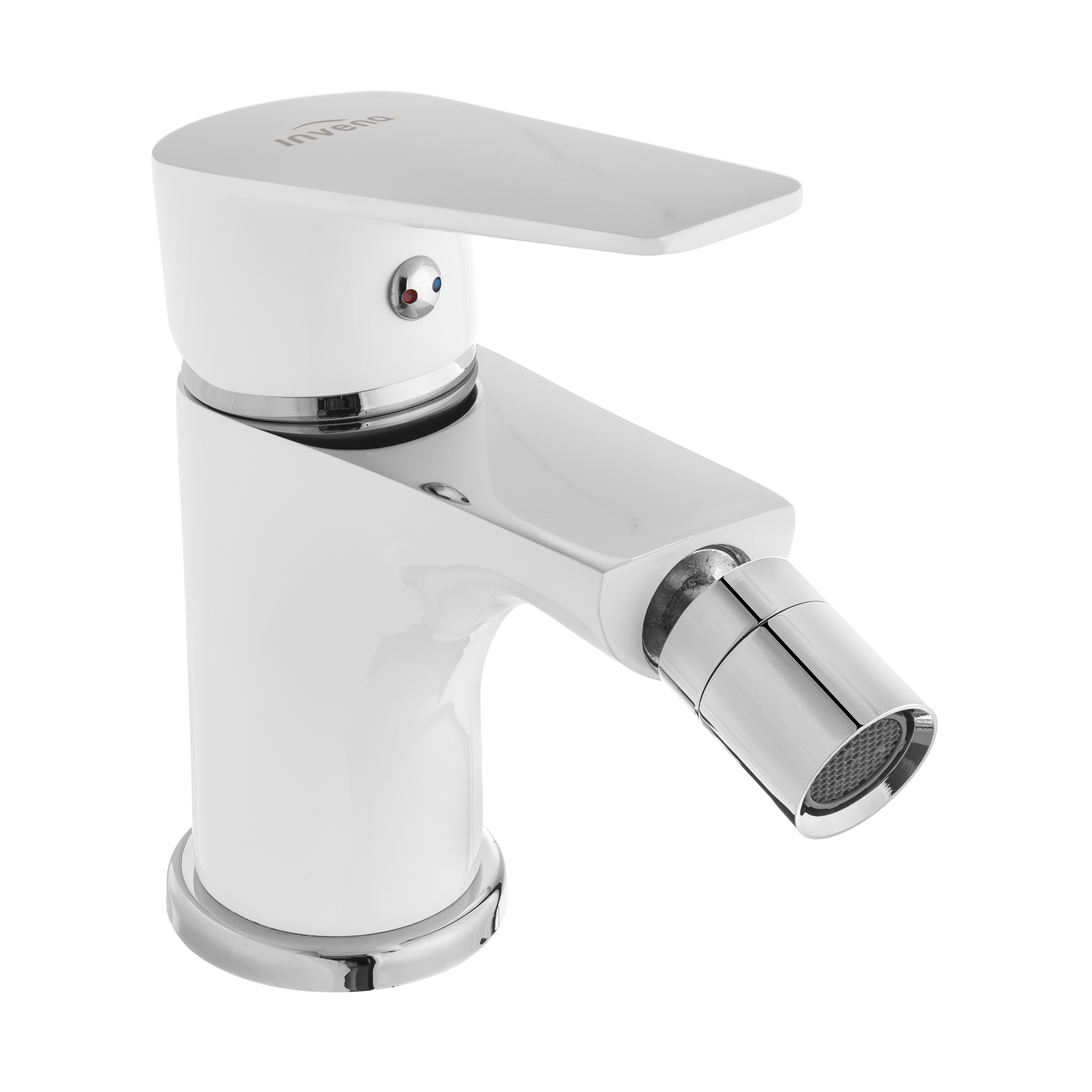 Invena Dokos bidet-wasserhahn stehend weiß BB-19-002