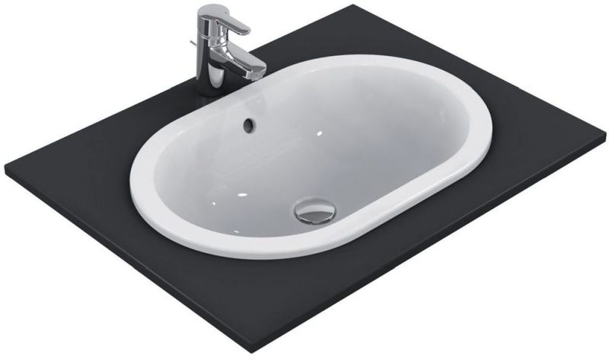 Ideal Standard Connect Waschbecken 62x41 cm oval Einbauwaschbecken weiß E504901