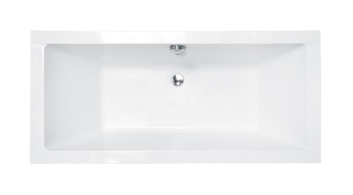 Besco Quadro Rechteckige Badewanne 165x75 cm weiß #WAQ-165-PK