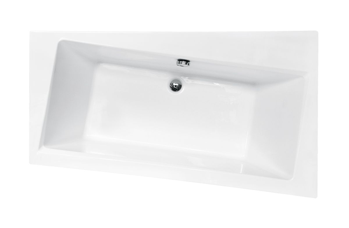 Besco Infinity Eckbadewanne 150x90 cm rechtsseitig weiß #WAI-150-NP