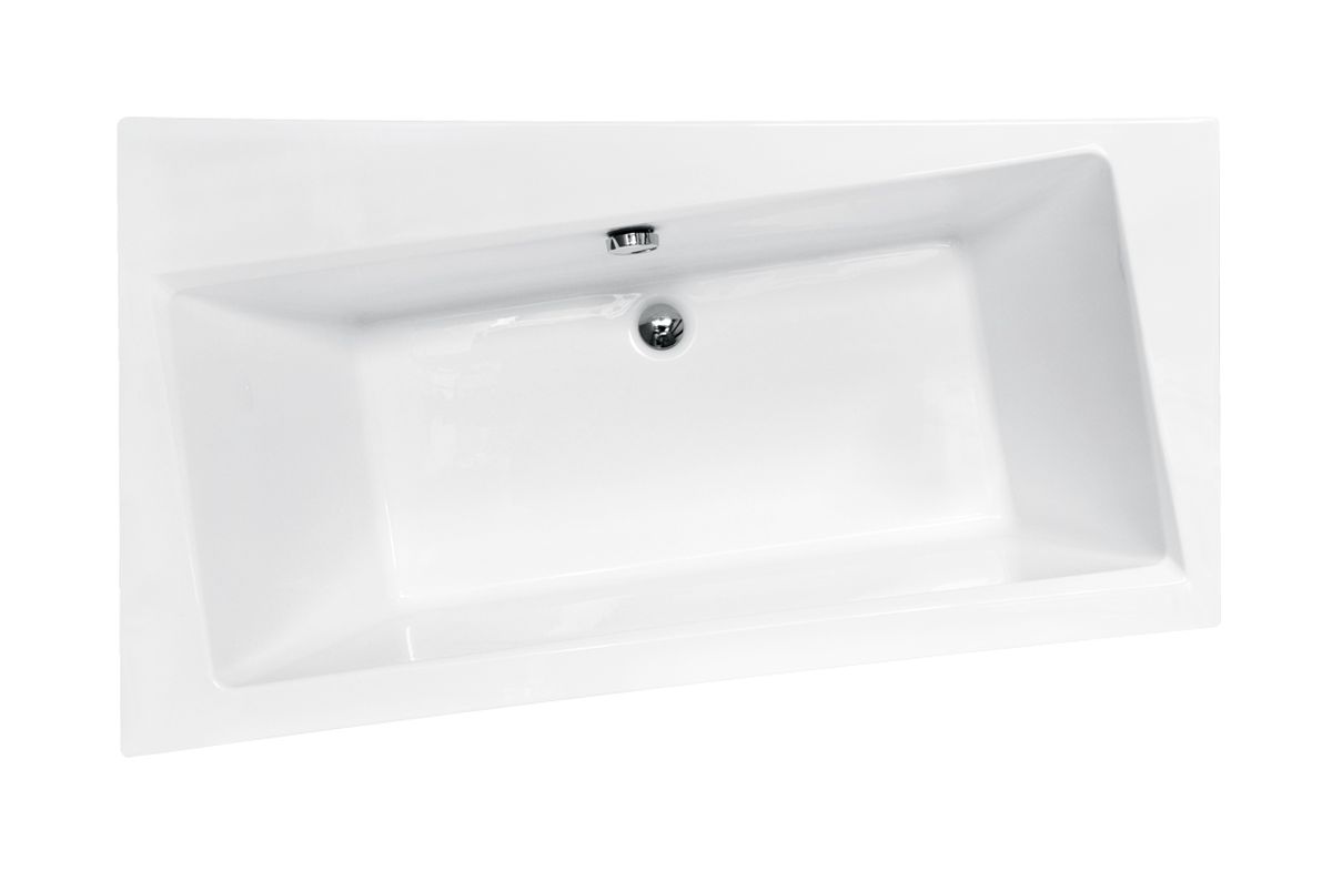 Besco Infinity Eckbadewanne 150x90 cm linksseitig weiß #WAI-150-NL