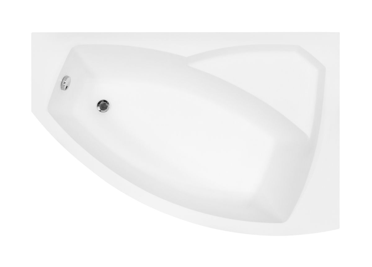 Besco Rima Eckbadewanne 140x90 cm rechtsseitig weiß #WAR-140-NP