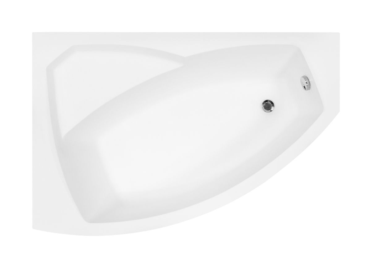 Besco Rima Eckbadewanne 170x110 cm linksseitig weiß #WAR-170-NL