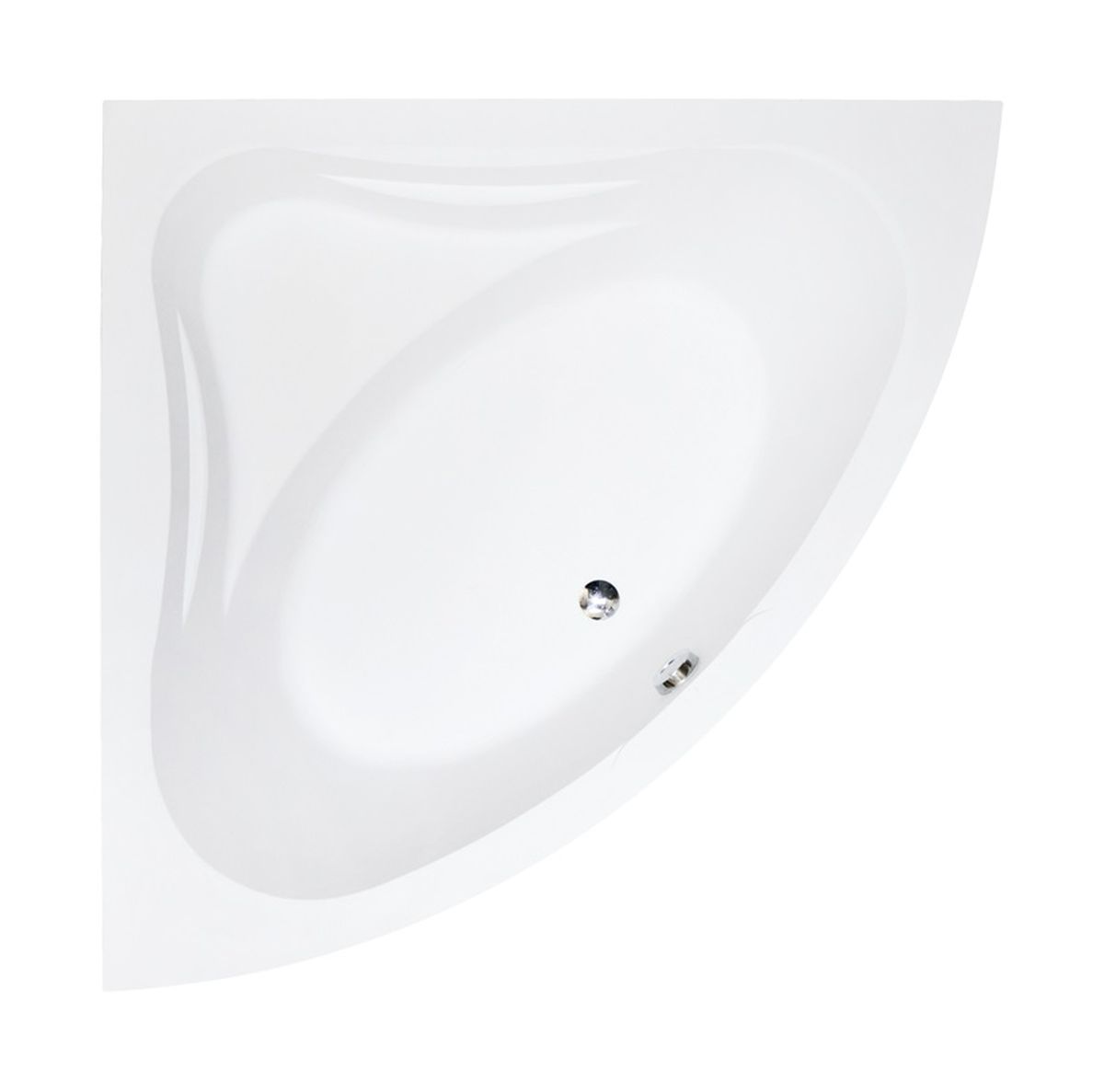 Besco Mia Eckbadewanne 120x120 cm linksseitig weiß #WAM-120-NS