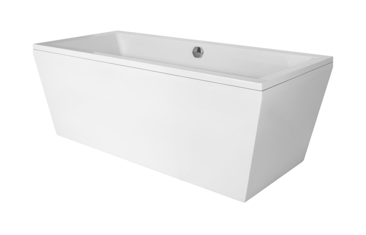 Besco Vera Freistehende Badewanne 170x75 cm rechteckig weiß #WKV-170-WO