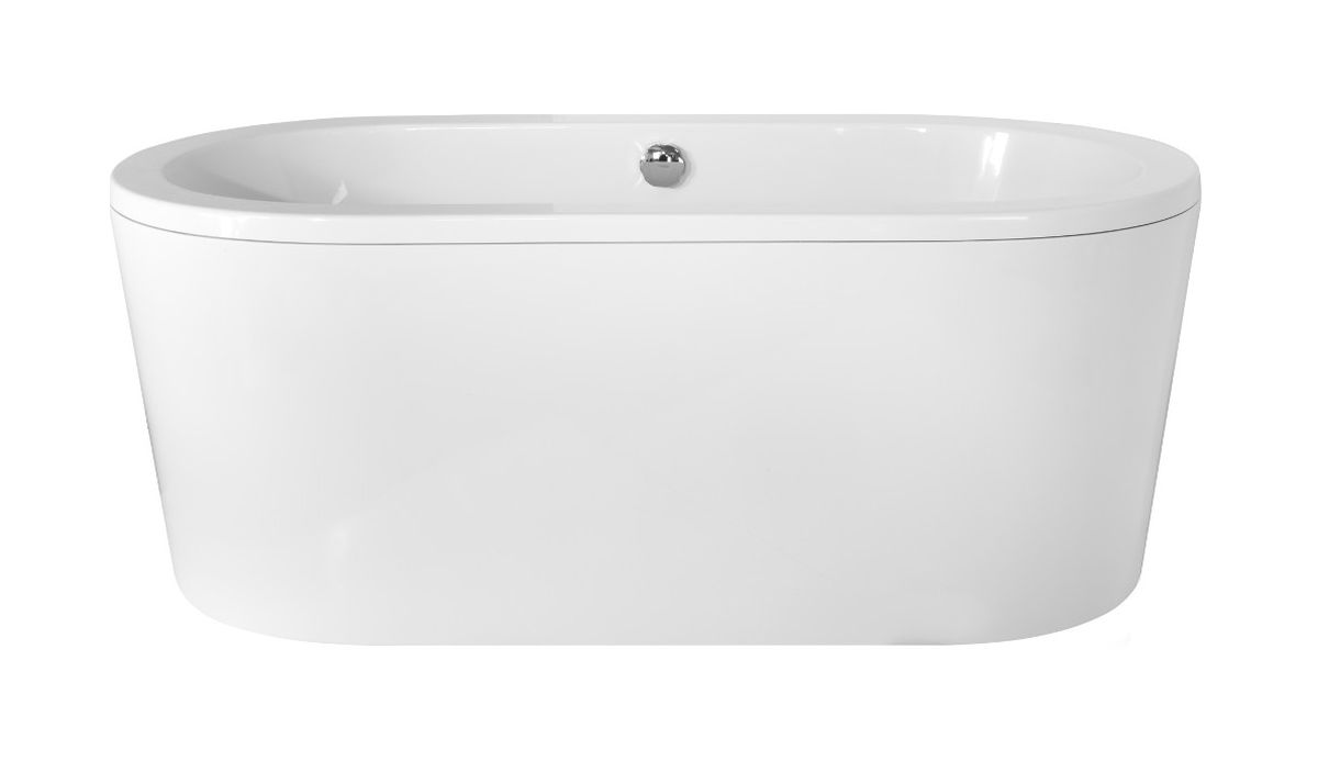 Besco Victoria Freistehende Badewanne 160x75 cm oval weiß #WKV-160-WO