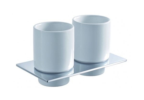 Blue Water Hugo Zahnputzbecher weiß-chrom HUG-016