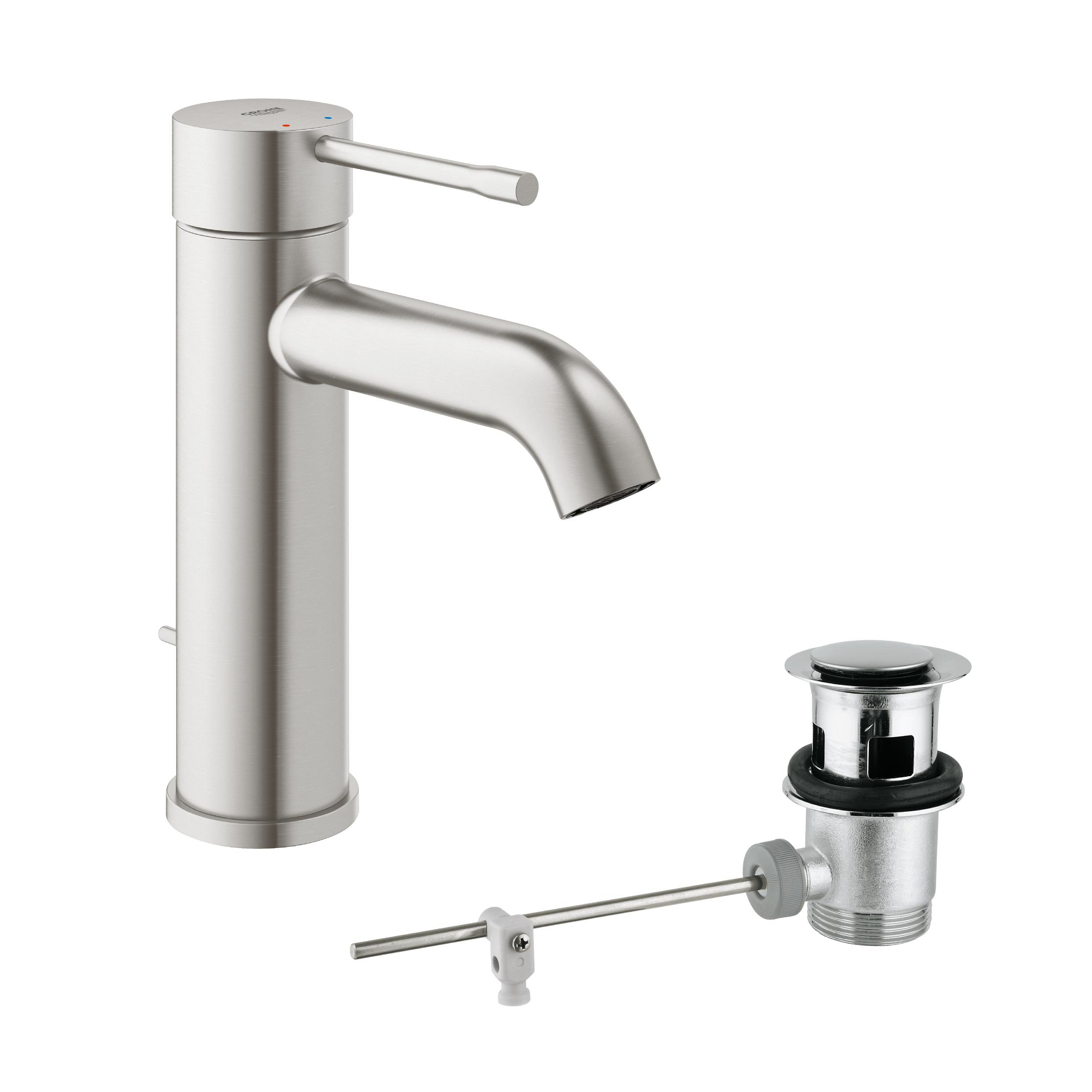 Grohe Essence Waschtischarmatur Stehend SuperSteel 23589DC1